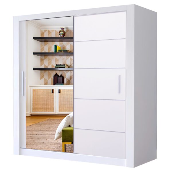 Milan 120cm Sliding Door Wardrobe